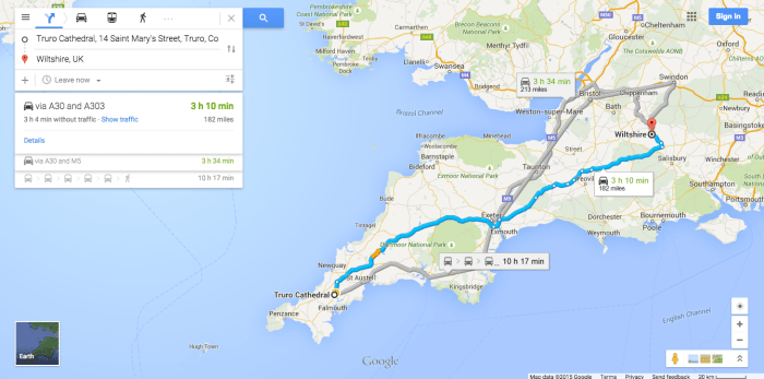 That's about 180 miles or 280 kilometres.